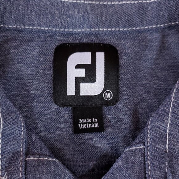 Footjoy FJ Mens Size Medium Blue Gray Short Sleeve Stretch Golf Polo Shirt - Picture 6 of 10